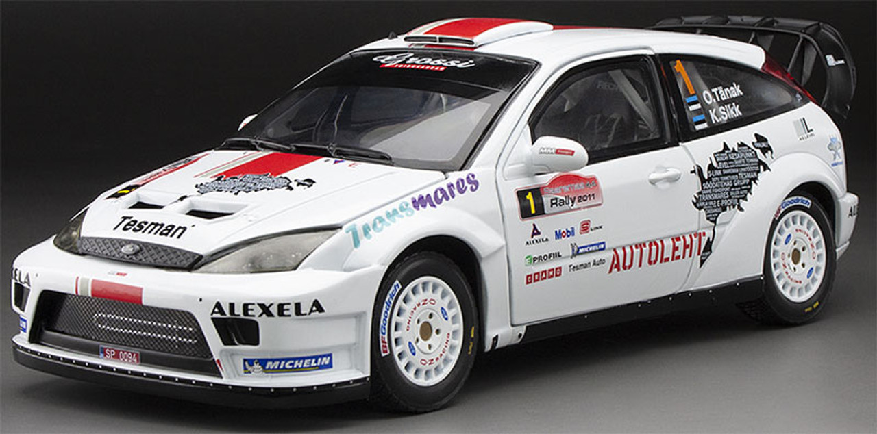 1/18 Sunstar 2011 Ford Focus RS WRC '03 - #1 O.Tänak, K.Sikk Winner Saaremaa Rally Diecast Car Model