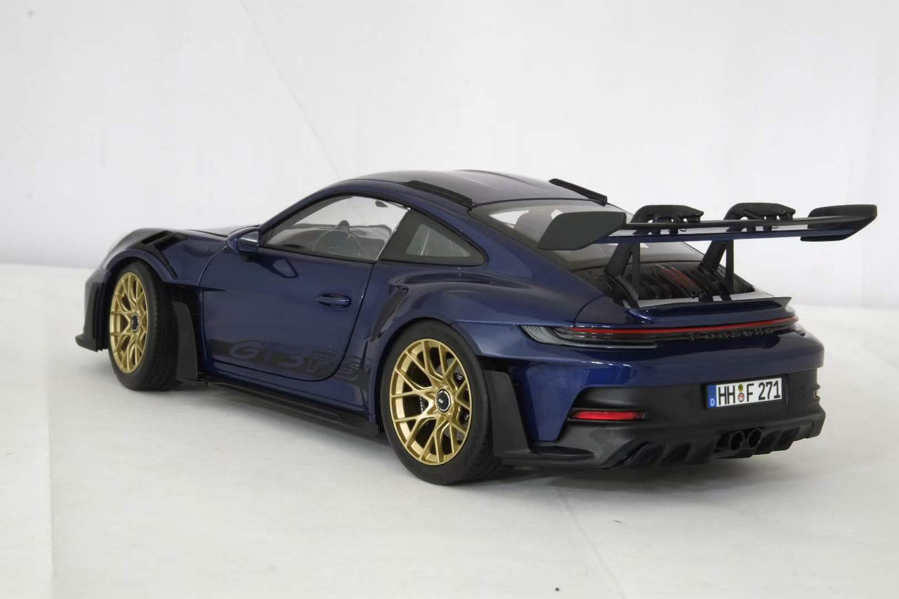 1/18 Norev 2023 Porsche 911 GT3 RS 992 (Dark Blue with Gold Wheels