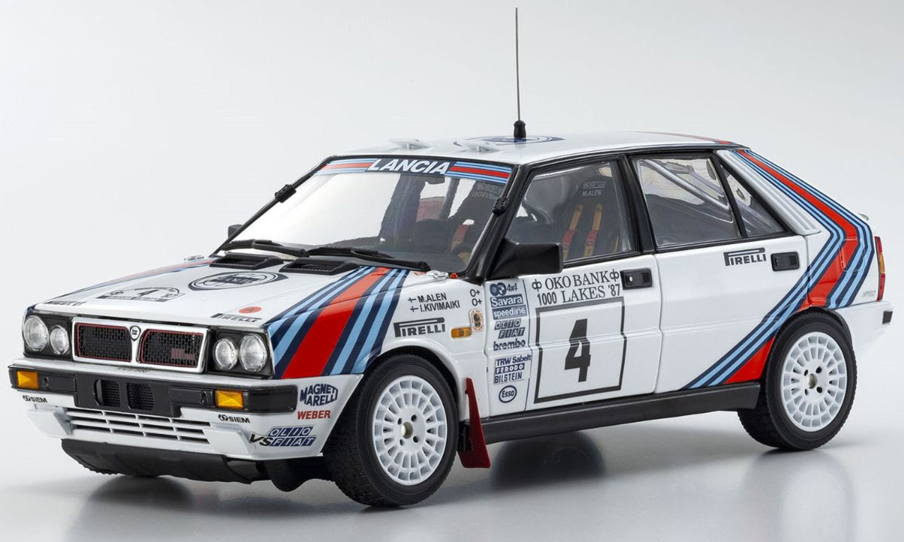 1/18 Kyosho Lancia Delta HF 4WD #4 Lancia Delta HF 4WD Diecast Car Model