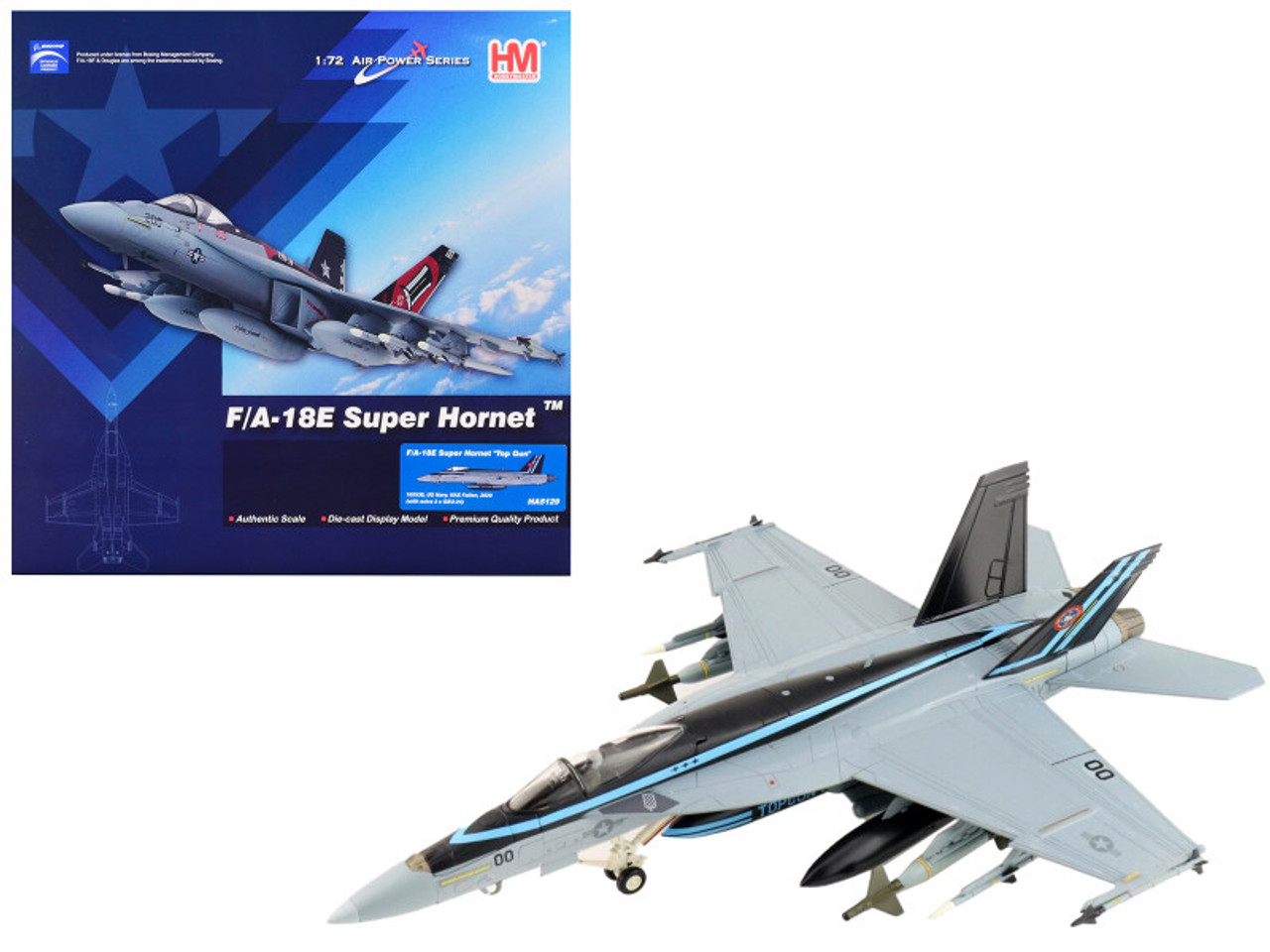 Boeing F/A-18E Super Hornet Fighting Aircraft "Top Gun NAS Fallon" (2020) United States Navy "Air Power Series" 1/72 Diecast Model by Hobby Master