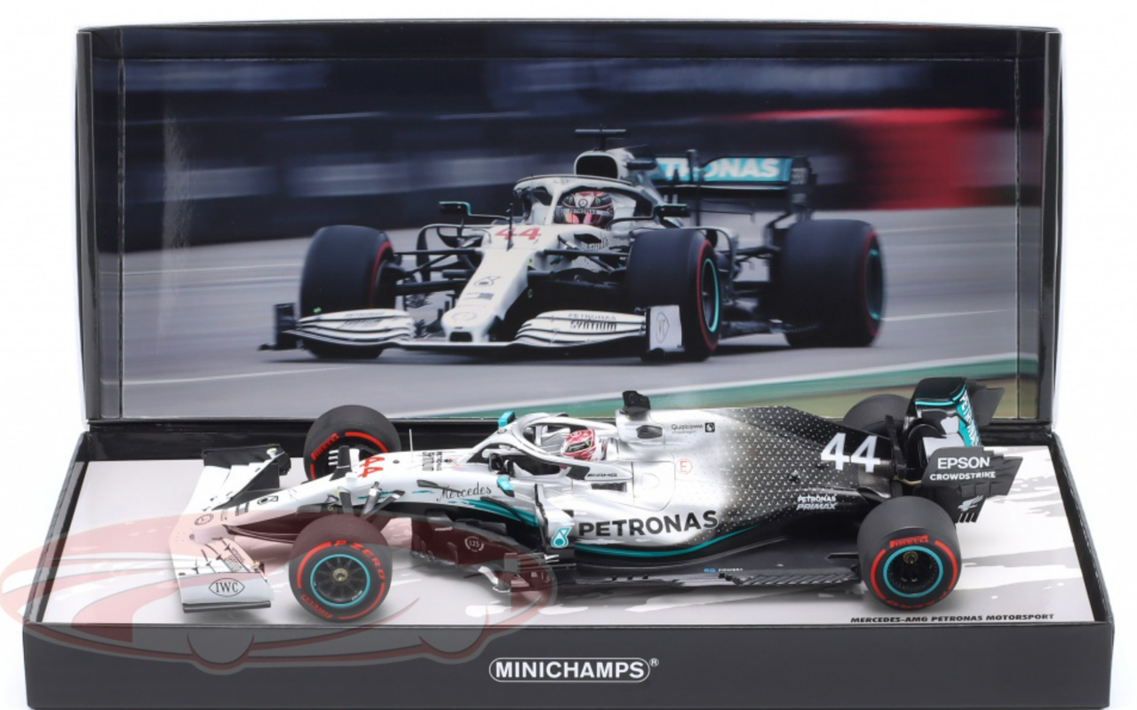 1/18 Minichamps 2019 Formula 1 Lewis Hamilton Mercedes-AMG F1 W10 #44 German GP Car Model