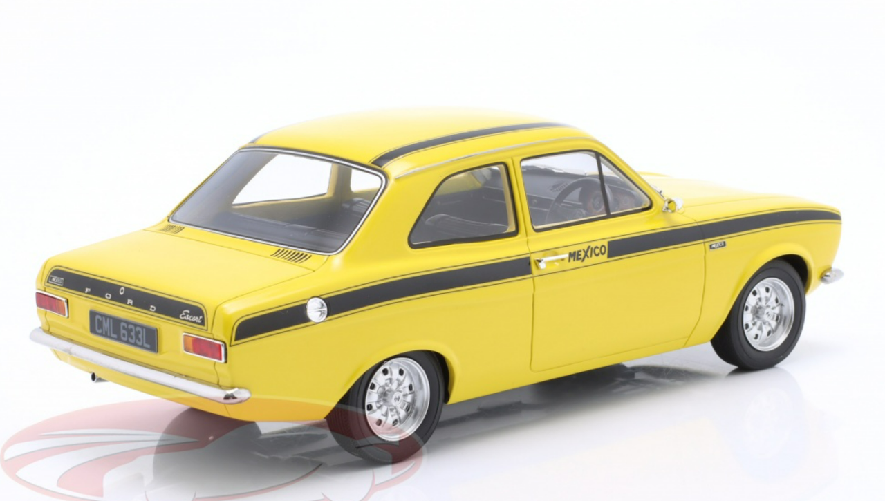 1/18 Cult Scale Models 1973 Ford Escort Escort MK1 Mexico (Yellow) Car Model