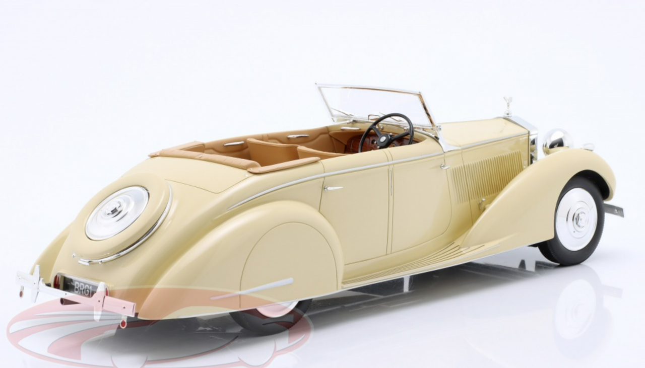 1/18 Cult Scale Models 1937 Rolls Royce 25-30 Gurney Nutting All Weather Tourer (Ivory White) Car Model