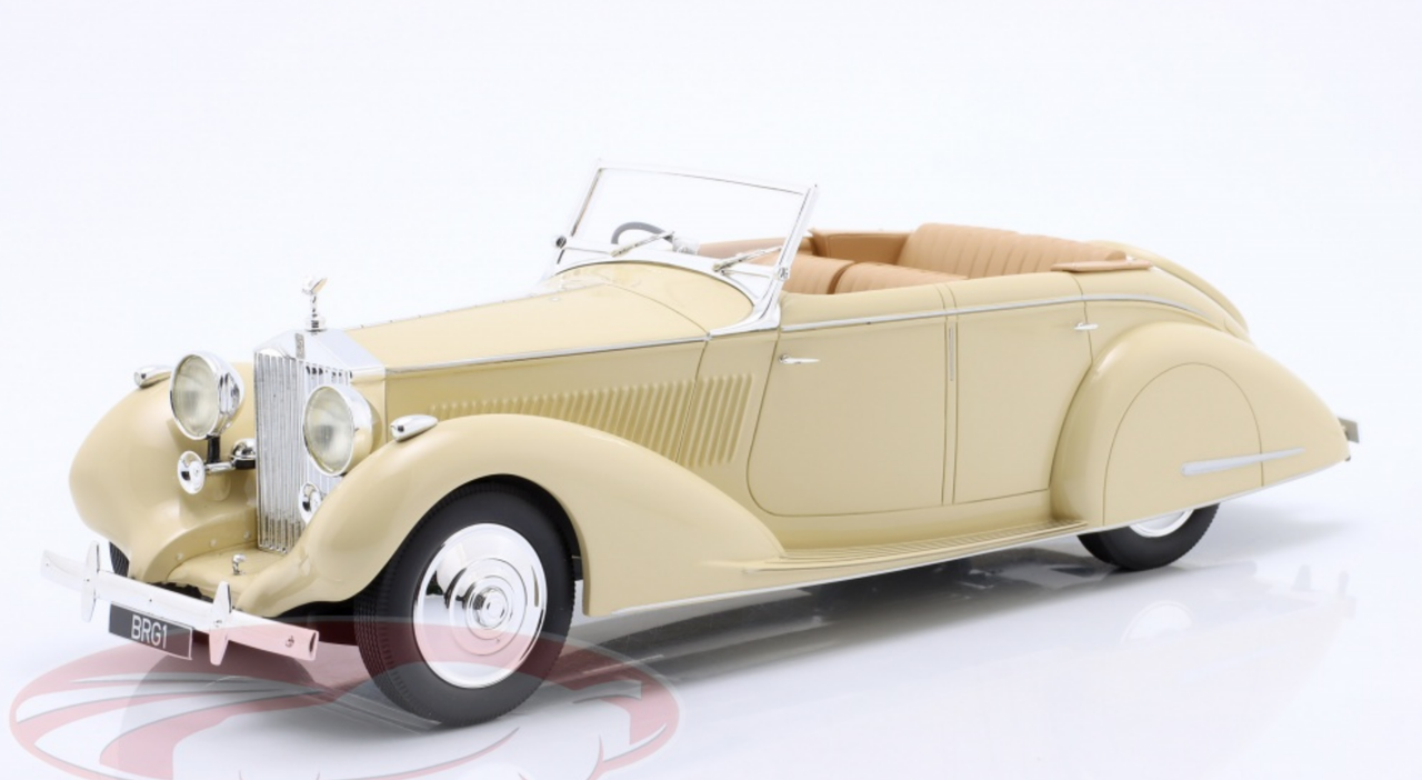 1/18 Cult Scale Models 1937 Rolls Royce 25-30 Gurney Nutting All Weather Tourer (Ivory White) Car Model