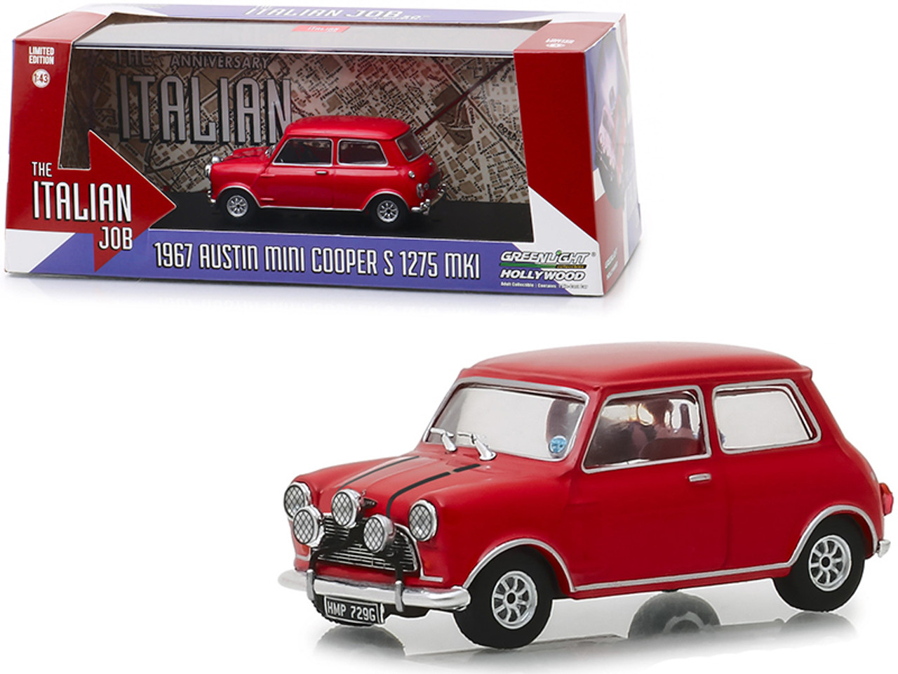 1/43 Greenlight 1967 Austin Mini Cooper S 1275 MkI Red 