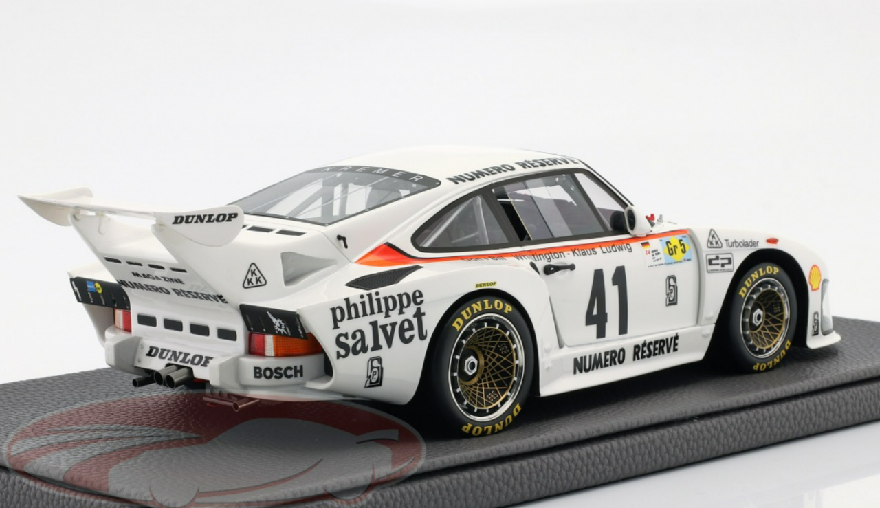 1/18 TopMarques 1979 Porsche 935 K3 #41 winner 24h LeMans Porsche Kremer Racing Bill Whittington, Klaus Ludwig, Don Whittington Car Model