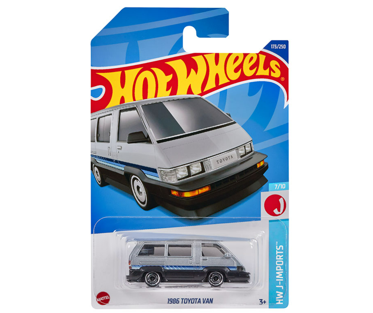 1/64 Hot Wheels 1986 Toyota Van Classic (Silver) Diecast Car Model