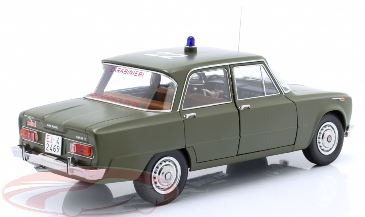 1/18 Mitica 1863 Alfa Romeo Giulia 1.6 Ti Carabinieri Roma (Dull Olive Green) Diecast Car Model