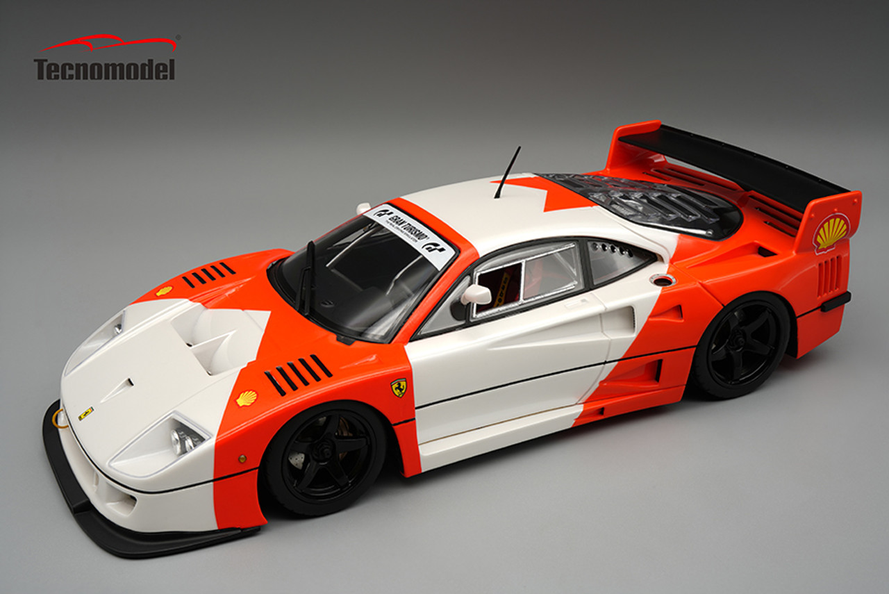 1/18 Tecnomodel Ferrari F40 LM 1996 Red and White with Black Wheels Limited Edition Car Model