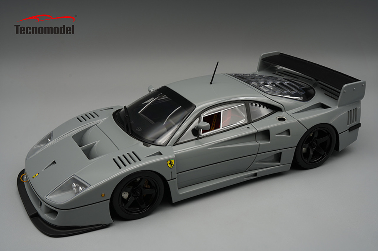 1/18 Tecnomodel Ferrari F40 LM 1996 Press Version Grigio Medio with Black Wheels Limited Edition Car Model