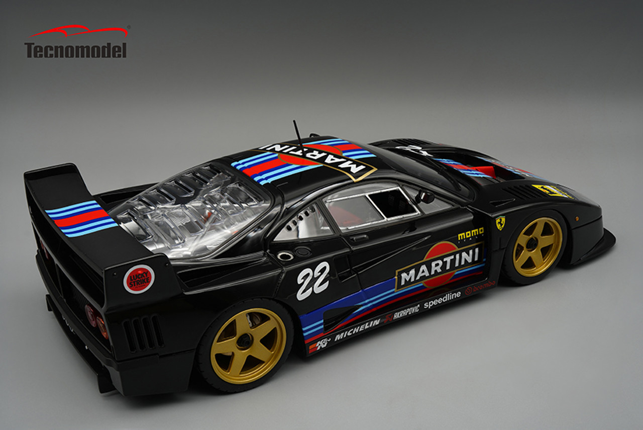 1/18 Tecnomodel Ferrari F40 LM 1996 Black Mai Version with Gold wheels  Limited Edition Car Model