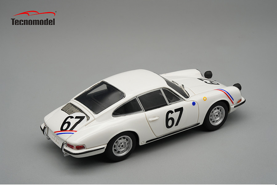 Porsche 911 24h Du Mans 1967 N°67 – Trofeu 1/43, Résine Blanche, édition Limitée