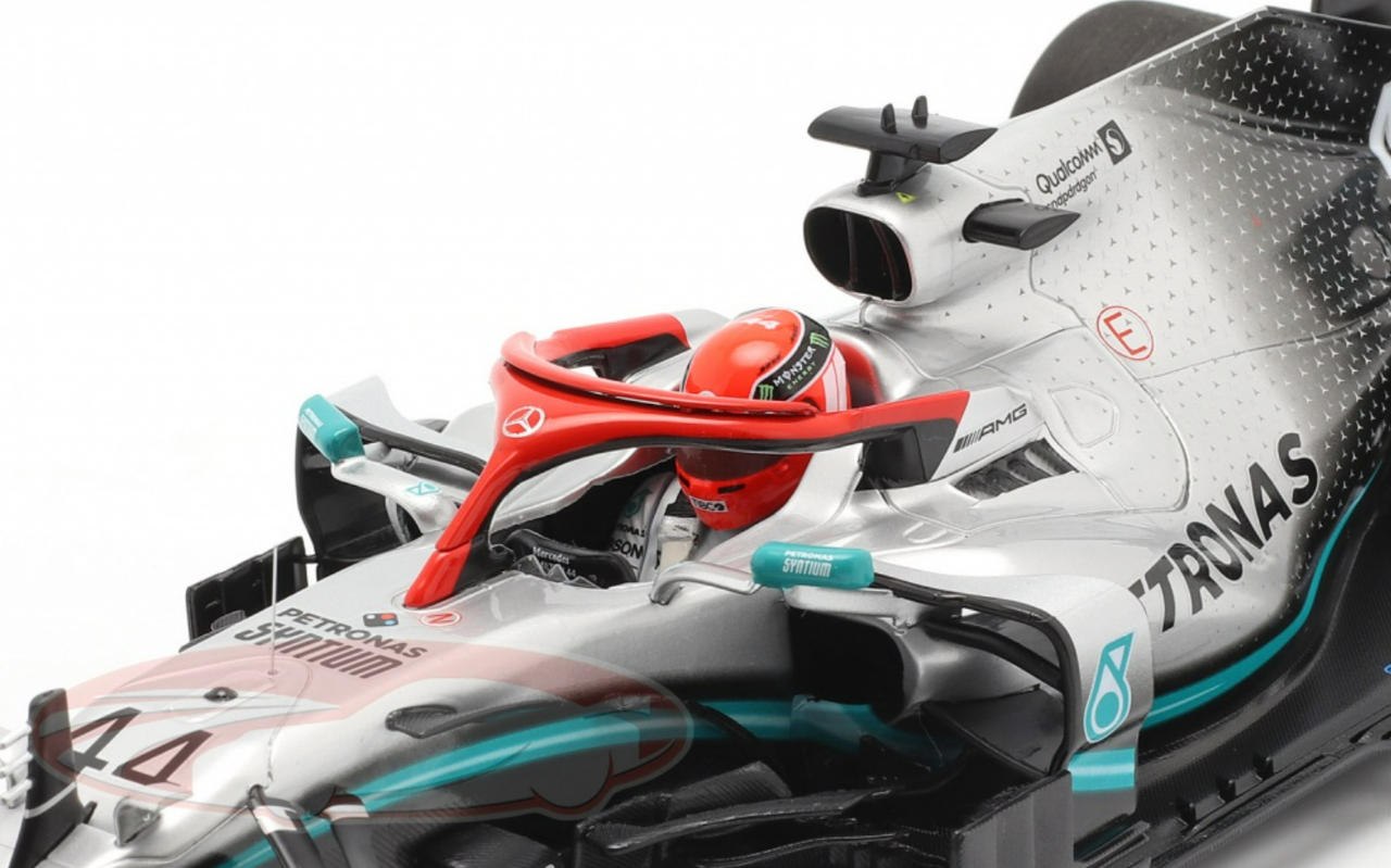 1/18 Minichamps 2019 Formula 1 Lewis Hamilton Mercedes-AMG F1 W10 #44 Winner Monaco GP Car Model