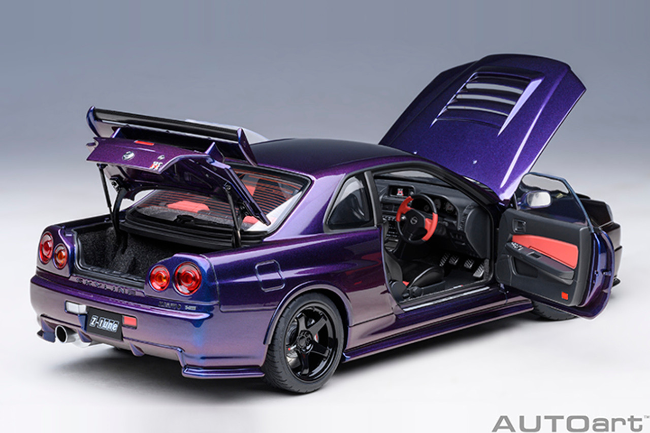 1/18 AUTOart Nissan Skyline GT-R GTR R34 Nismo Z-Tune (Midnight Purple) Car Model