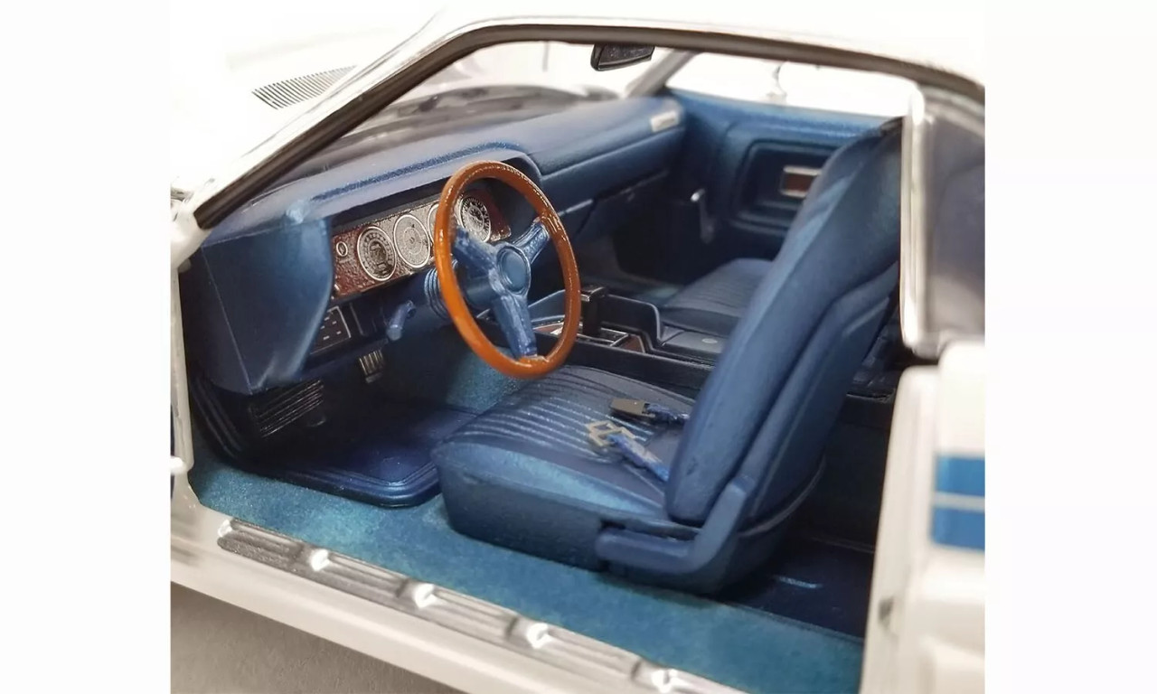リライアント 1/18 ACME 1971 Dodge Challenger R/T (Brite White with Blue Stripes