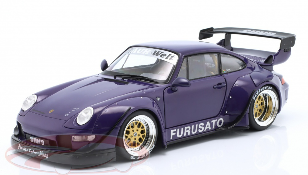 1/18 Werk83 Porsche 911 (993) RWB Rauh-Welt Furusato Sidney Hoffmann (Purple) Diecast Car Model