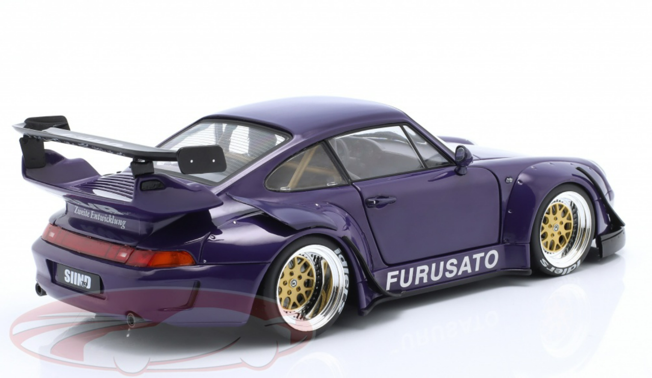 1/18 Werk83 Porsche 911 (993) RWB Rauh-Welt Furusato Sidney Hoffmann (Purple) Diecast Car Model