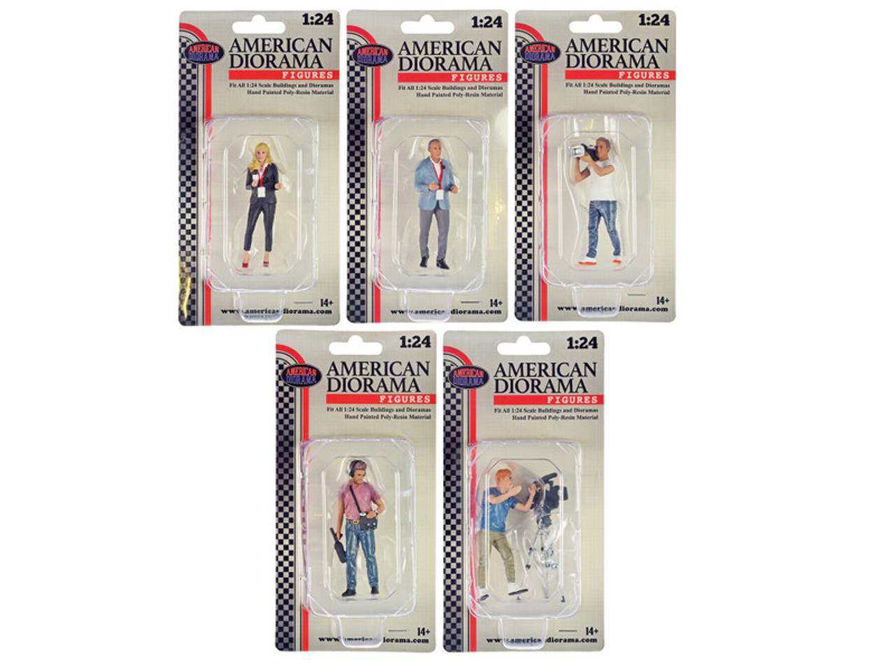 "On-Air" 6 piece Figures and Accessory Set for 1/24 Scale Models by American Diorama