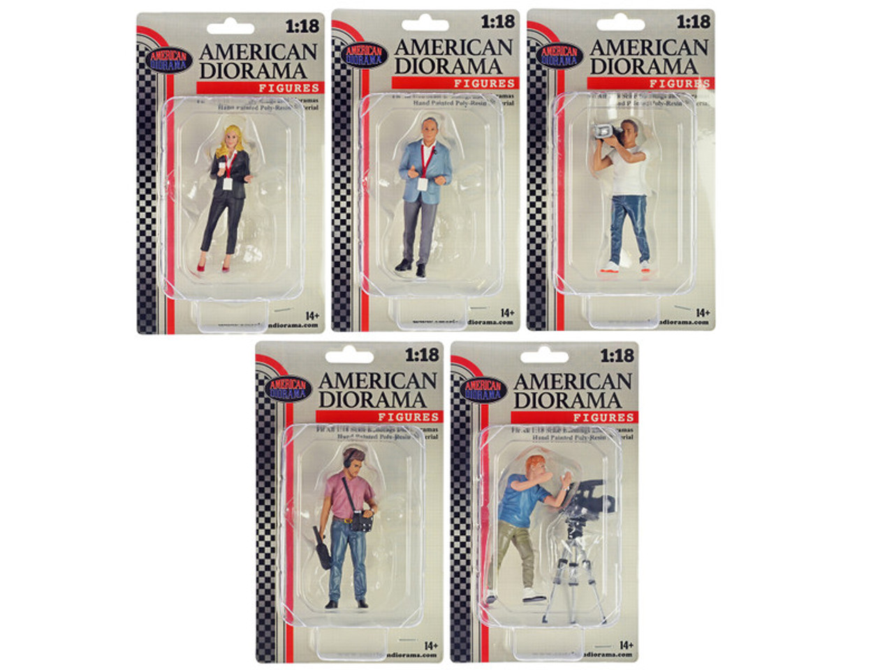 "On-Air" 6 piece Figures and Accessory Set for 1/18 Scale Models by American Diorama