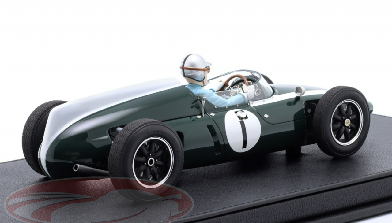 1/12 GP Replicas 1960 Formula 1 Jack Brabham Cooper T53 #1 Winner British GP Formula 1 World Champion Car Model with Driver Figure