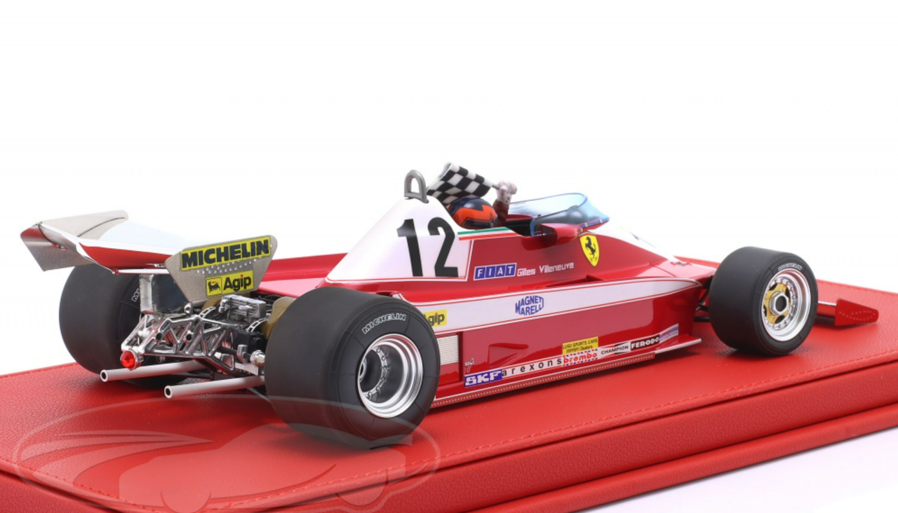 1/18 GP Replicas 1978 Formula 1 Gilles Villeneuve Ferrari 312T3 #12 Winner Canadian GP Car Model Limited 250 Pieces