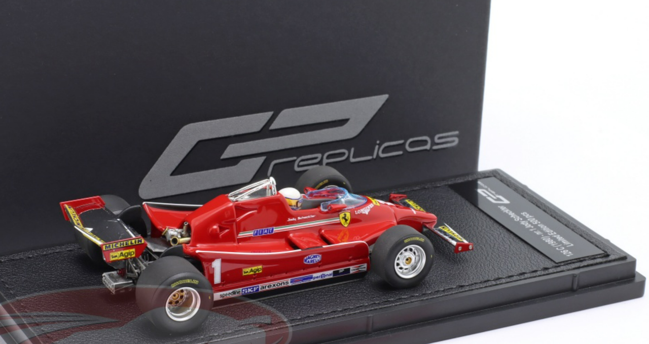 1/43 GP Replicas 1980 Formula 1 Jody Scheckter Ferrari 126C #1 Car Model with Driver Figure