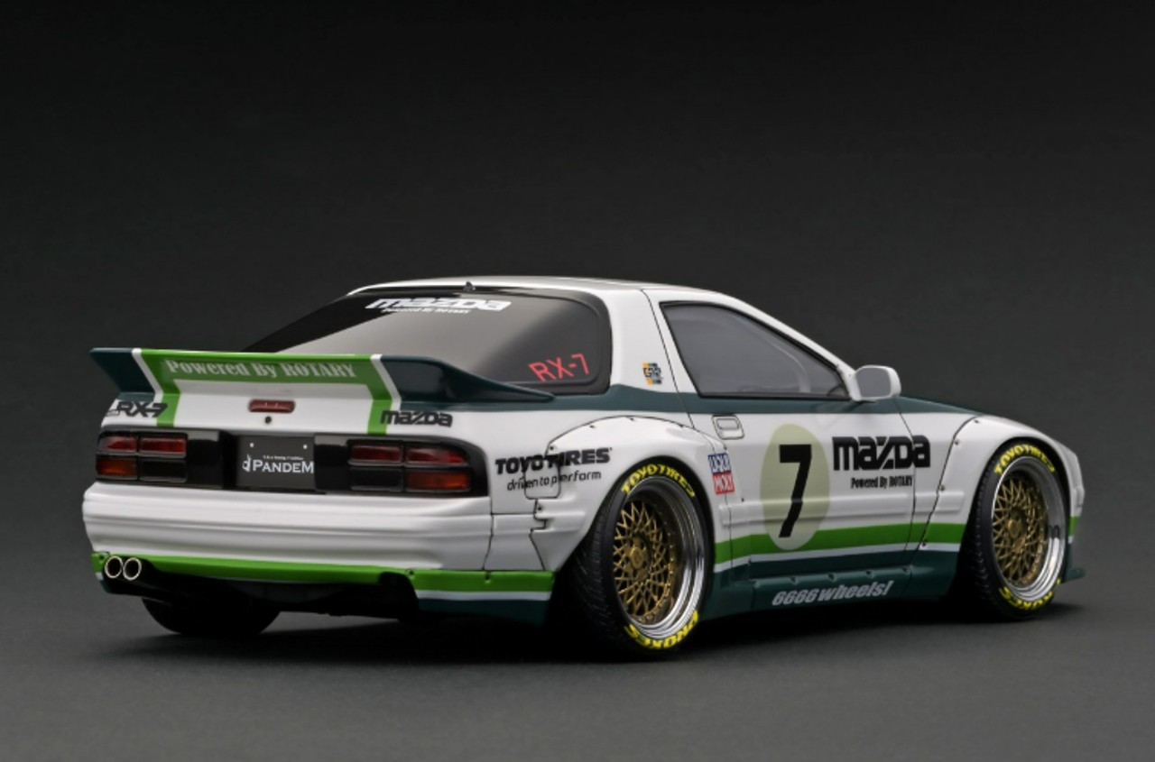 1/18 Ignition Model Mazda PANDEM RX-7 (FC3S) White/Green (Limited