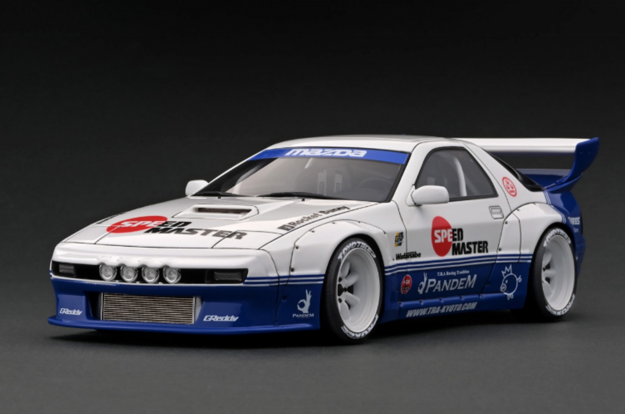 1/18 Ignition Model Mazda PANDEM RX-7 (FC3S) White/Blue (Limited 80 Pieces)