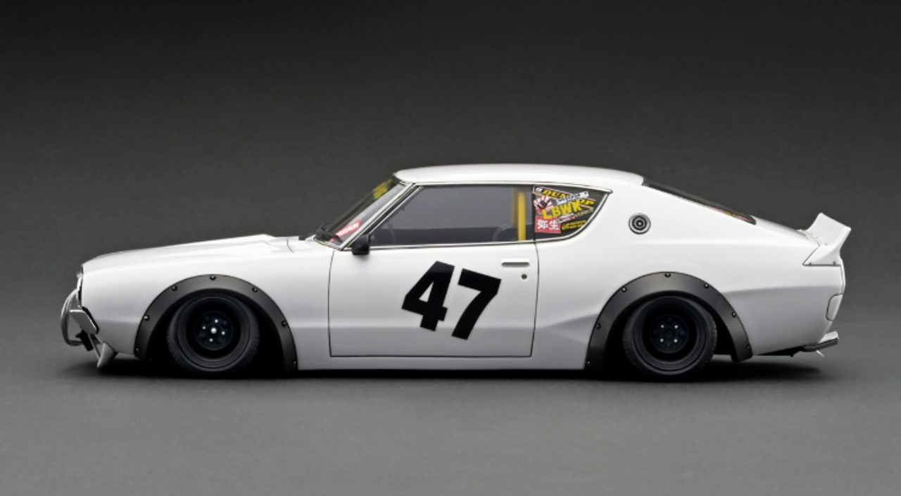 1/18 Ignition Model Nissan GT-R Skyline LB-WORKS Kenmeri 2Dr White (Limited 80 Pieces)