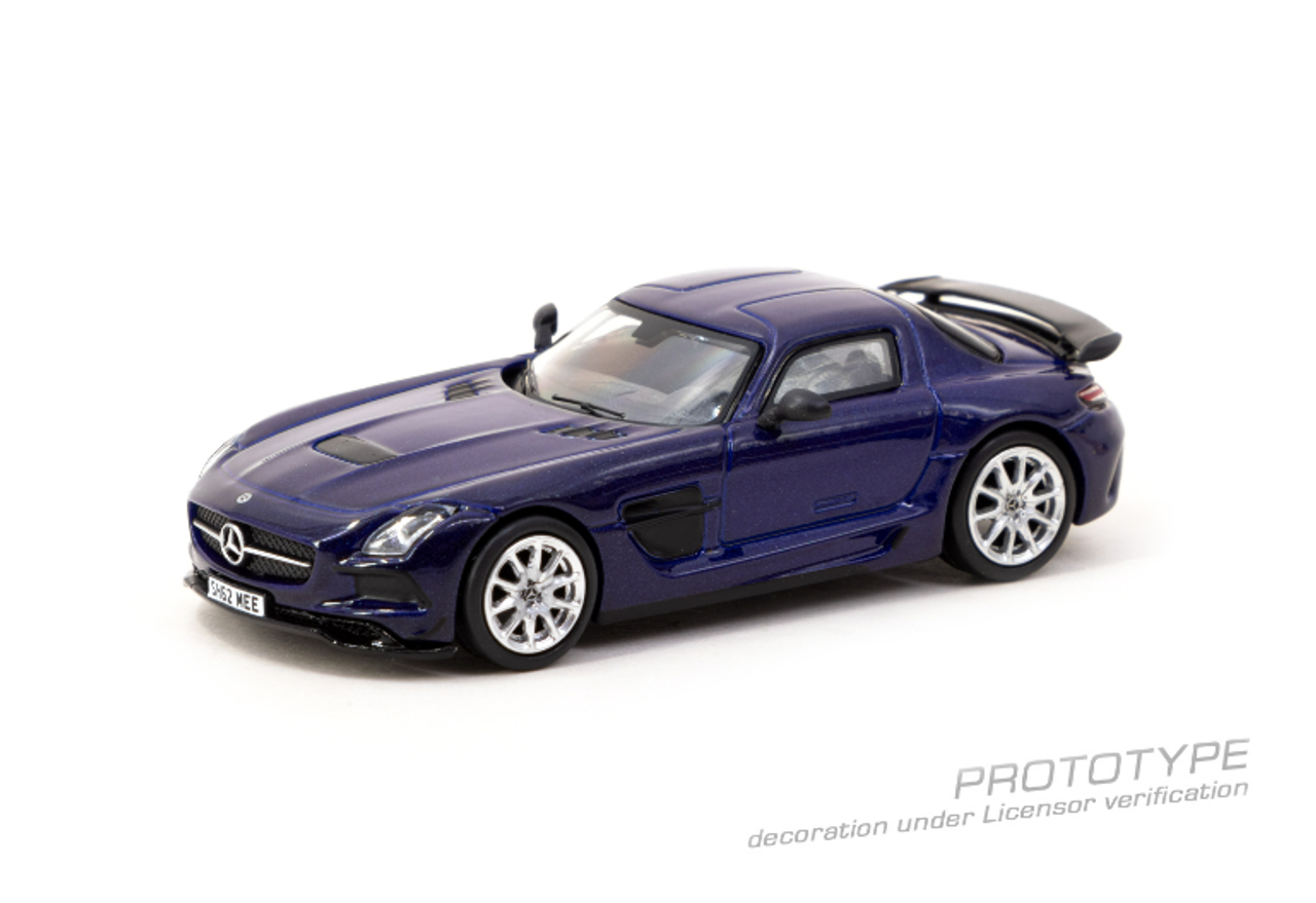 AMG SLS-AMG ミニカー 黒色 1/64 Tarmac Works Mercedes-Benz SLS AMG Coupé Black