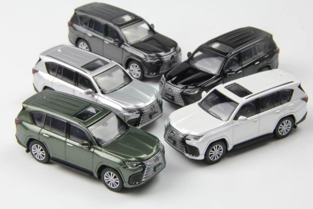 1/64 LCD Model Lexus LX600 Grey Diecast Car Model