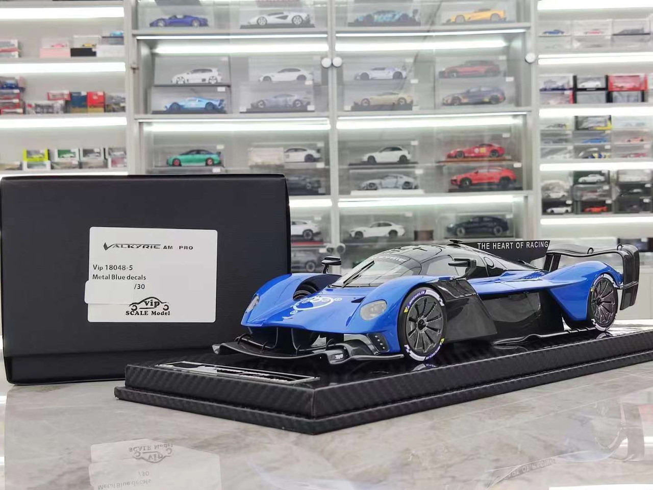 1/18 VIP Scale Models Aston Martin Valkyrie AMR Pro (Metallic Blue) Car  Model Limited 30 Pieces