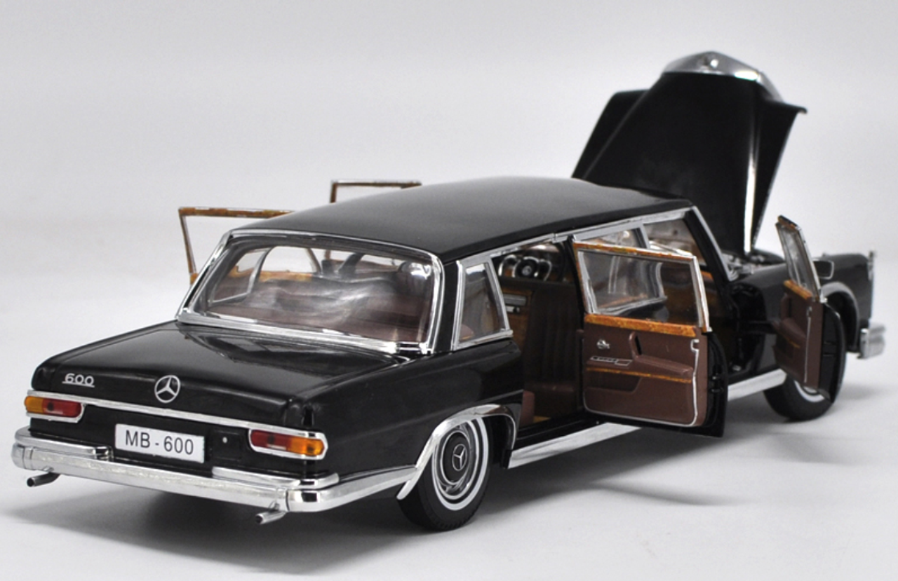 1/18 Sunstar 1966 Mercedes-Benz Mercedes MB S-Class S600 Pullman Hardtop (Black) Diecast Car Model