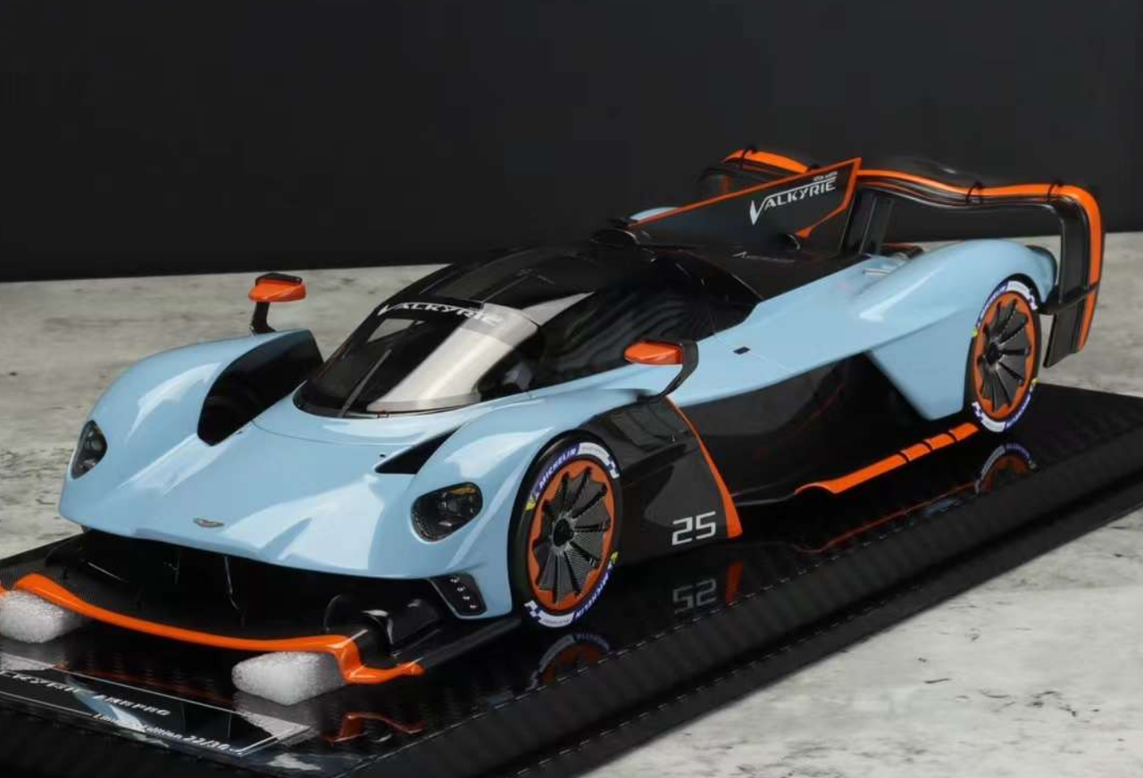 1/18 VIP Scale Models Aston Martin Valkyrie AMR Pro (Gulf Blue & Orange) Car Model Limited 30 Pieces