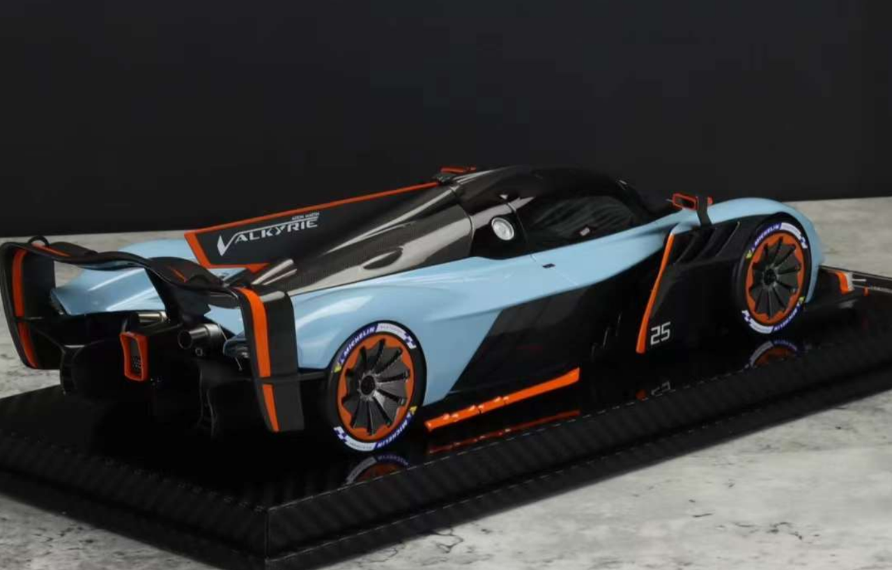 1/18 VIP Scale Models Aston Martin Valkyrie AMR Pro (Gulf Blue & Orange) Car Model Limited 30 Pieces