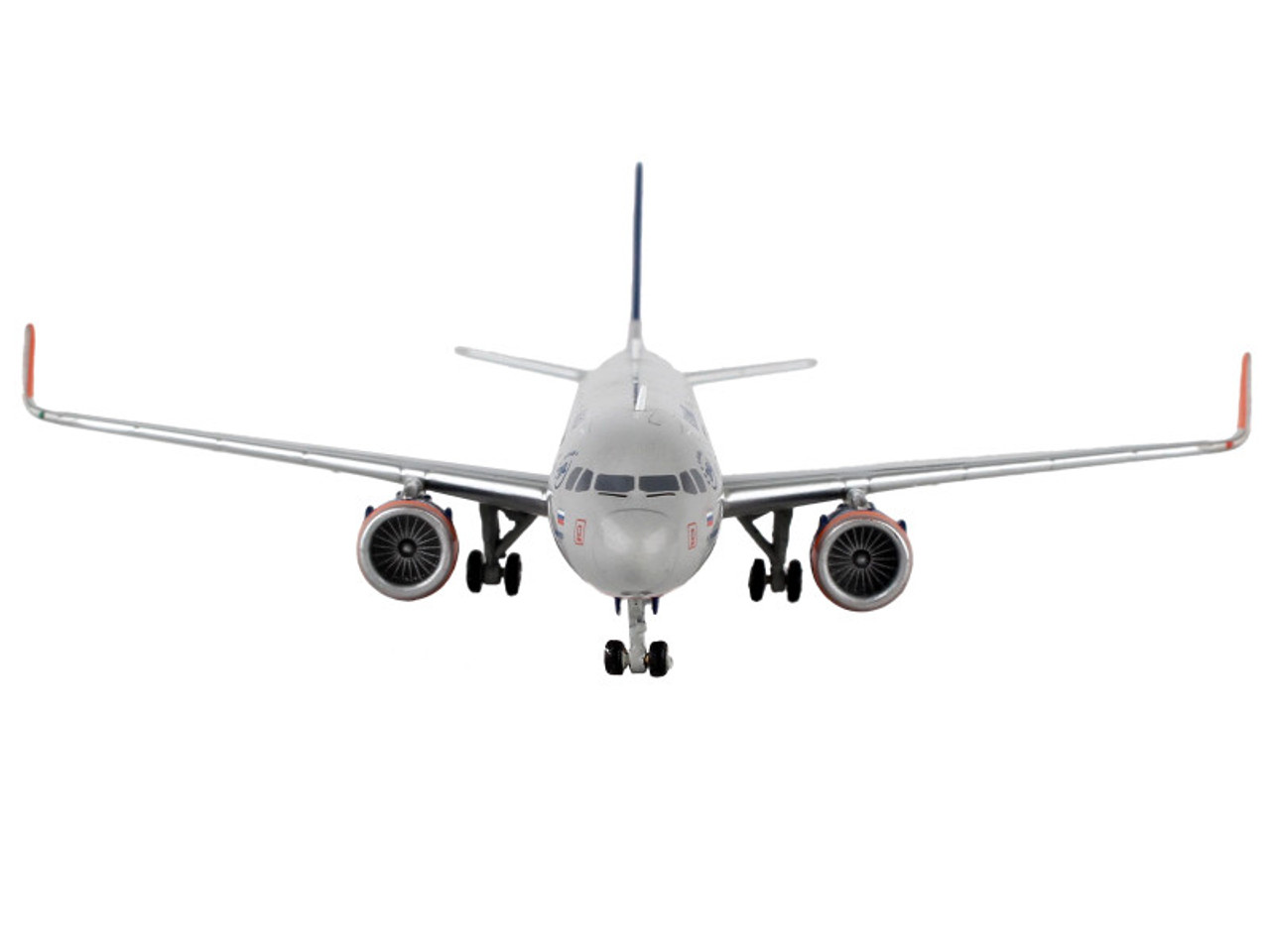 Airbus A321 Commercial Aircraft "Aeroflot" Gray with Blue Tail 1/400 Diecast Model Airplane by GeminiJets