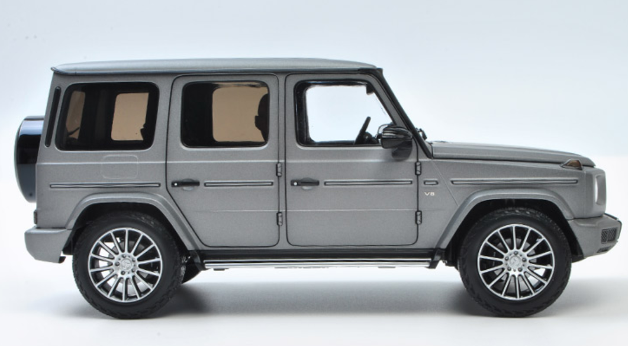 1/18 Dealer Edition 2019 Mercedes-Benz Mercedes G-Class G-Klasse G500 (Matt Silver / Designo Platinum Magno) Diecast Car Model