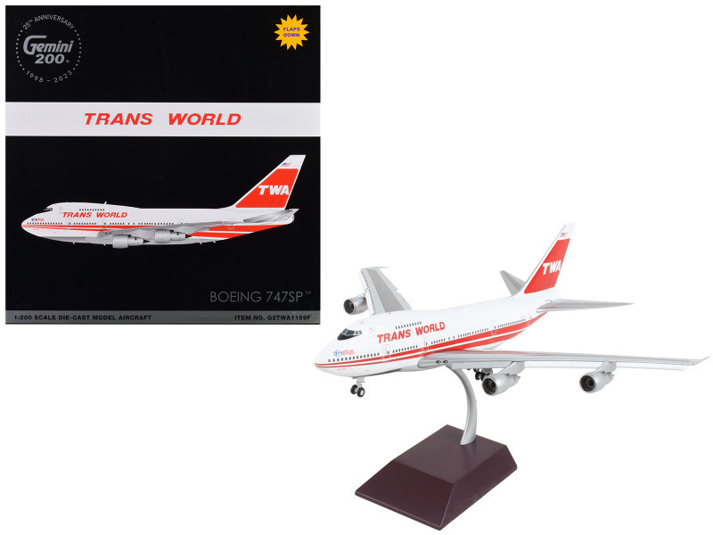 Boeing 747SP Commercial Aircraft with Flaps Down 