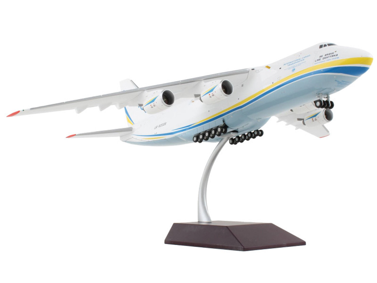 Antonov 124-100M Commercial Aircraft "Antonov Airlines" White with Blue and Yellow Stripes "Gemini 200" Series 1/200 Diecast Model Airplane by GeminiJets