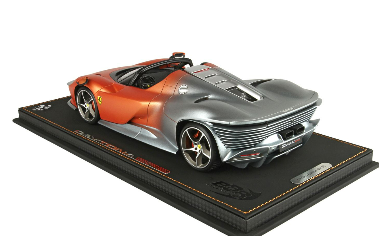 1/18 BBR Ferrari Daytona SP3 Icona Series (Matt Metallic Gray And Met Orange) Resin Car Model Limited 99 Pieces