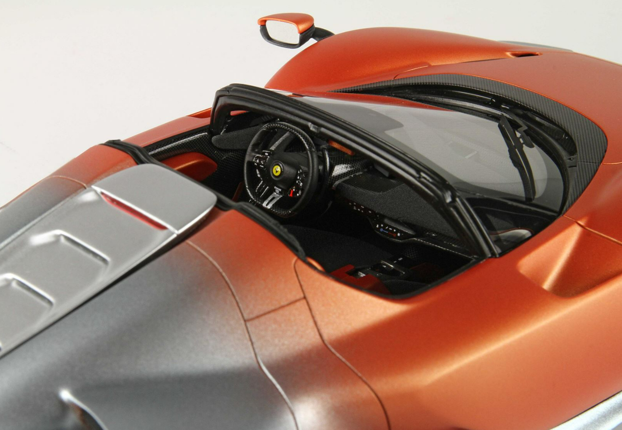 1/18 BBR Ferrari Daytona SP3 Icona Series (Matt Metallic Gray And Met Orange) Resin Car Model Limited 99 Pieces