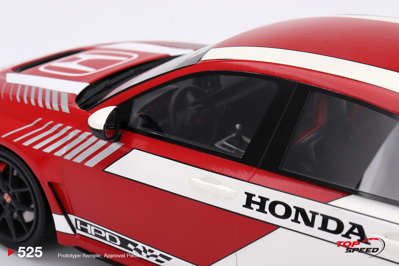 1/18 TOPSPEED Honda Civic TYPE R #1 2023 Pace Car Red