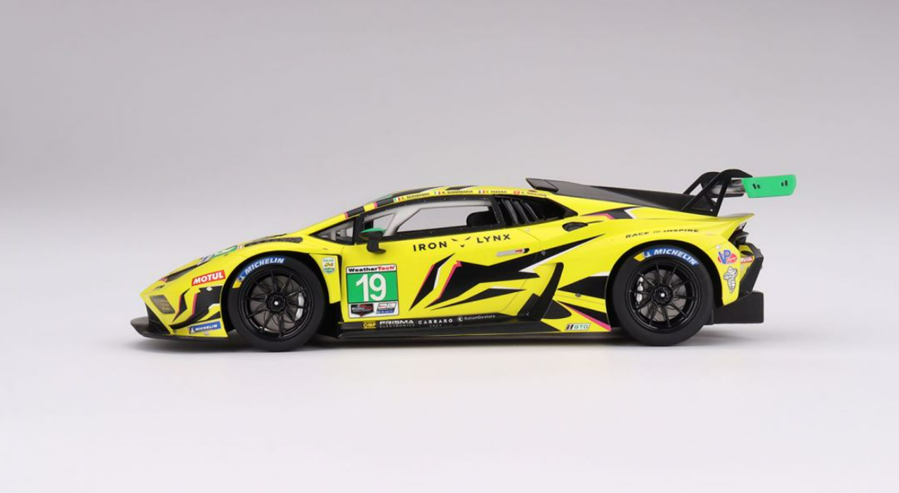 1/18 TOPSPEED Lamborghini Huracán GT3 EVO2 #19 Iron Lynx 2023 IMSA 