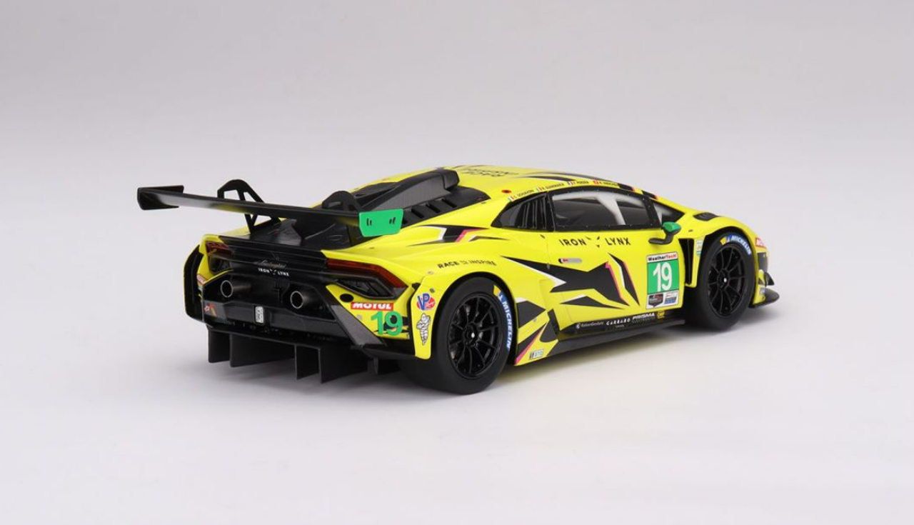 1/18 TOPSPEED Lamborghini Huracán GT3 EVO2 #19 Iron Lynx 2023 IMSA 