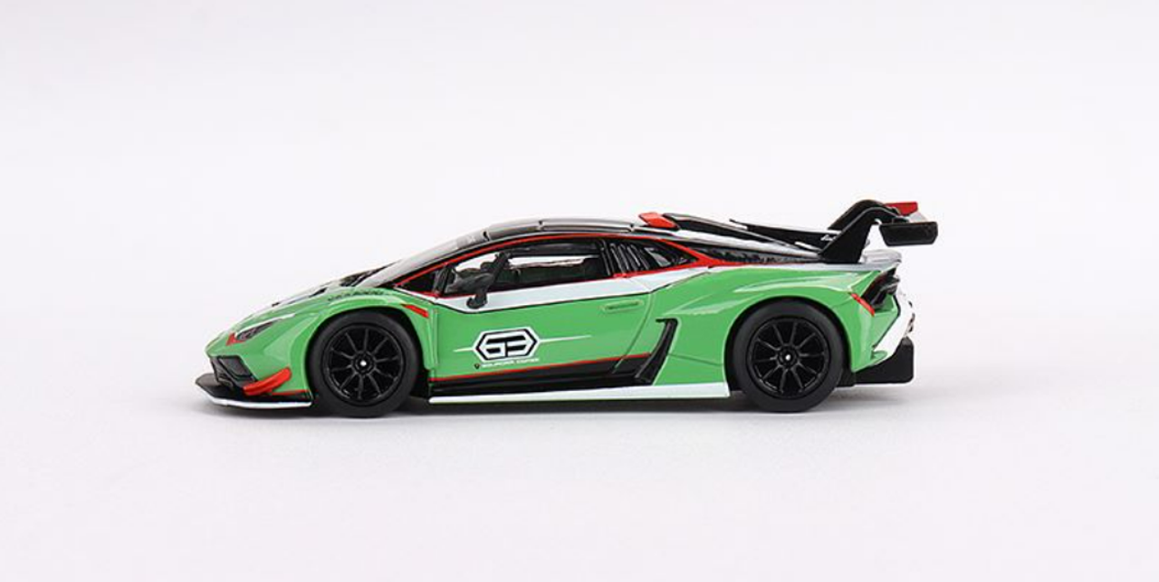 1/64 Mini GT Lamborghini Huracán GT3 EVO2 Presentation (Green) Diecast Car Model