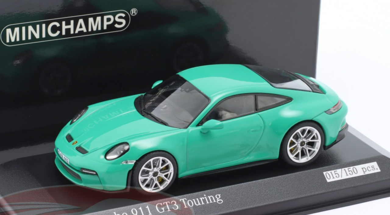 1/43 Minichamps 2021 Porsche 911 (992) GT3 Touring (Jade Green) Car Model