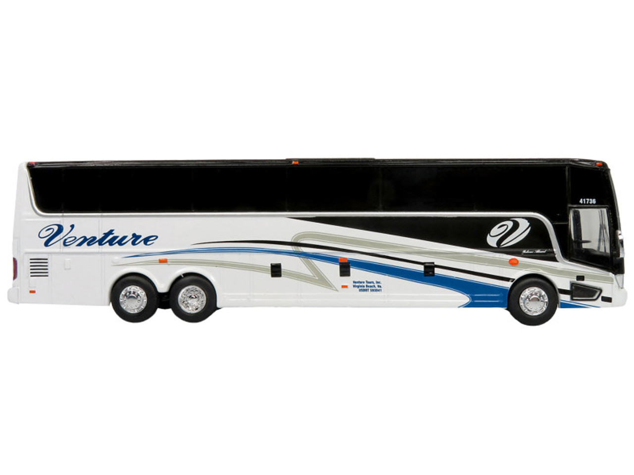 Van Hool TX45 Coach Bus "Venture Tours" White "The Bus & Motorcoach Collection" Limited Edition to 504 pieces Worldwide 1/87 (HO) Diecast Model by Iconic Replicas