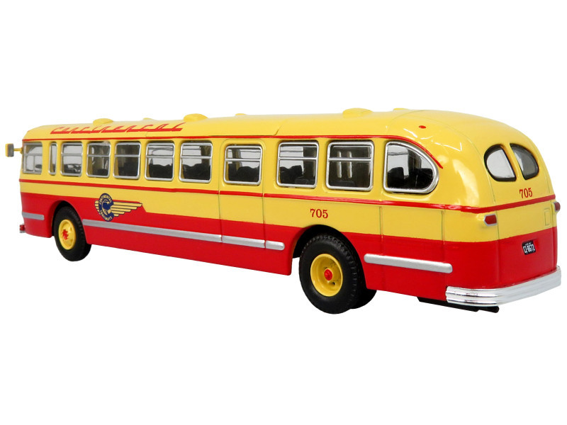 ブリキ　CONTINENTAL TRAILWAYS バスモデル 1952 CCF-Brill CD-44 Transit Bus Continental Trailways 