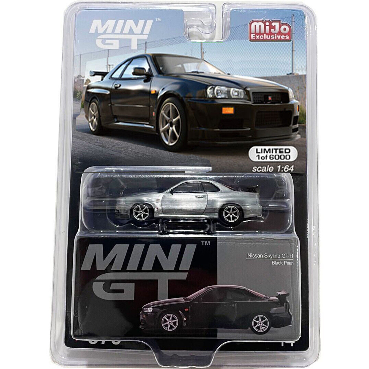 CHASE CAR 1/64 Mini GT Nissan Skyline GT-R (R34) V-Spec (Chrome