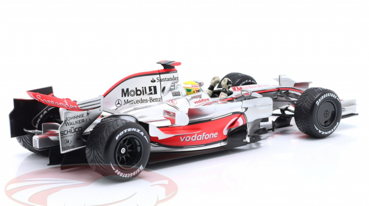 1/18 Minichamps 2008 Formula 1 Lewis Hamilton McLaren MP4-23 #22 5th Brazil GP Formula 1 World Champion Car Model